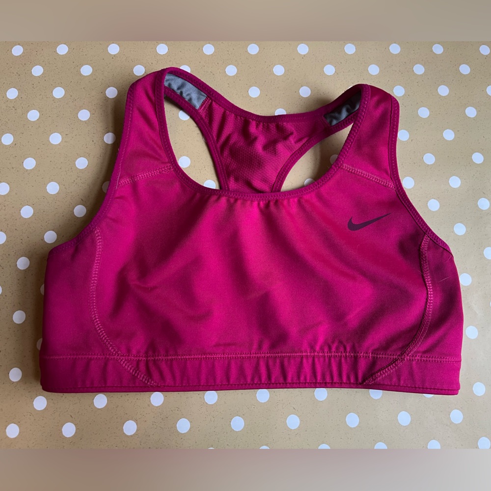 Pink Nike sports bra